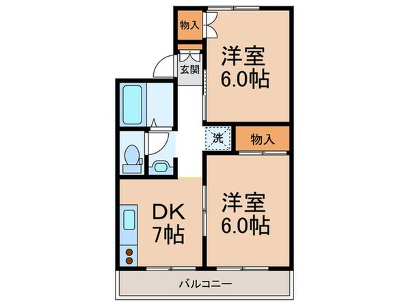 平成山手ハイツⅡの物件間取画像